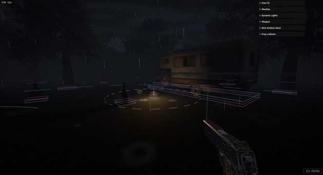 Spatial overlays used for debugging a 3D game engine